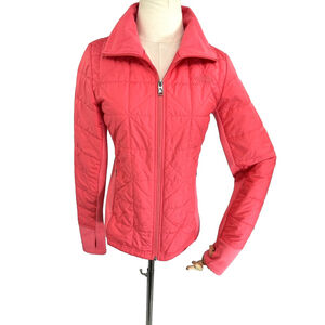 North Face Jacket Womens Small Quilted Full Zip High Neck Thumbholes Outdoor